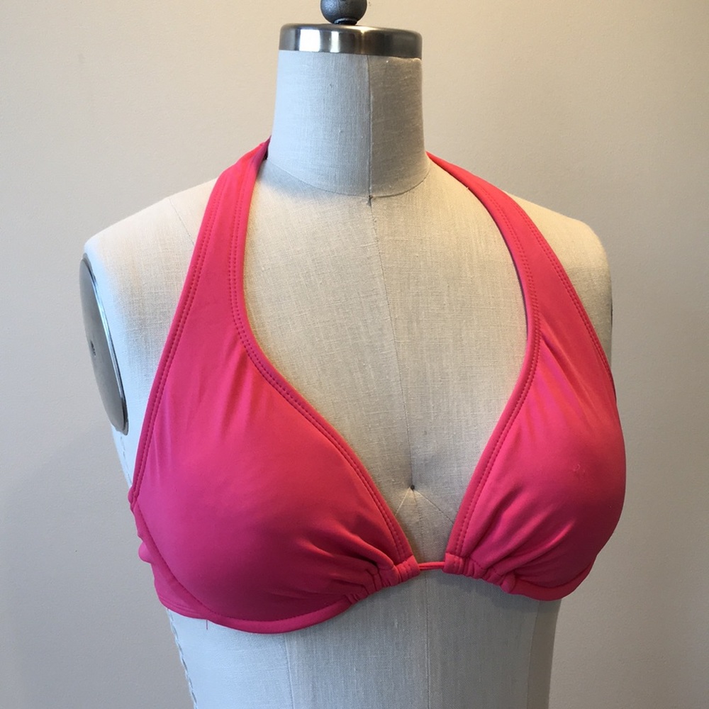 Gap pink halter bikini top